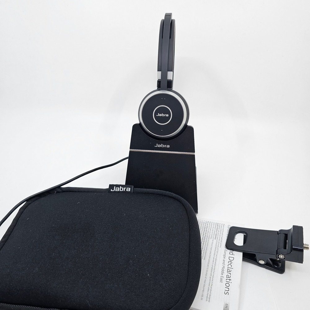 Jabra Evolve 65 Wireless Bluetooth Headset HSC018W with Charging Stand & Case